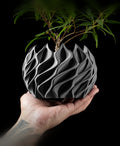 Spiral Dynamic Flower Holder, Contemporary Shelf Accent, Twisted