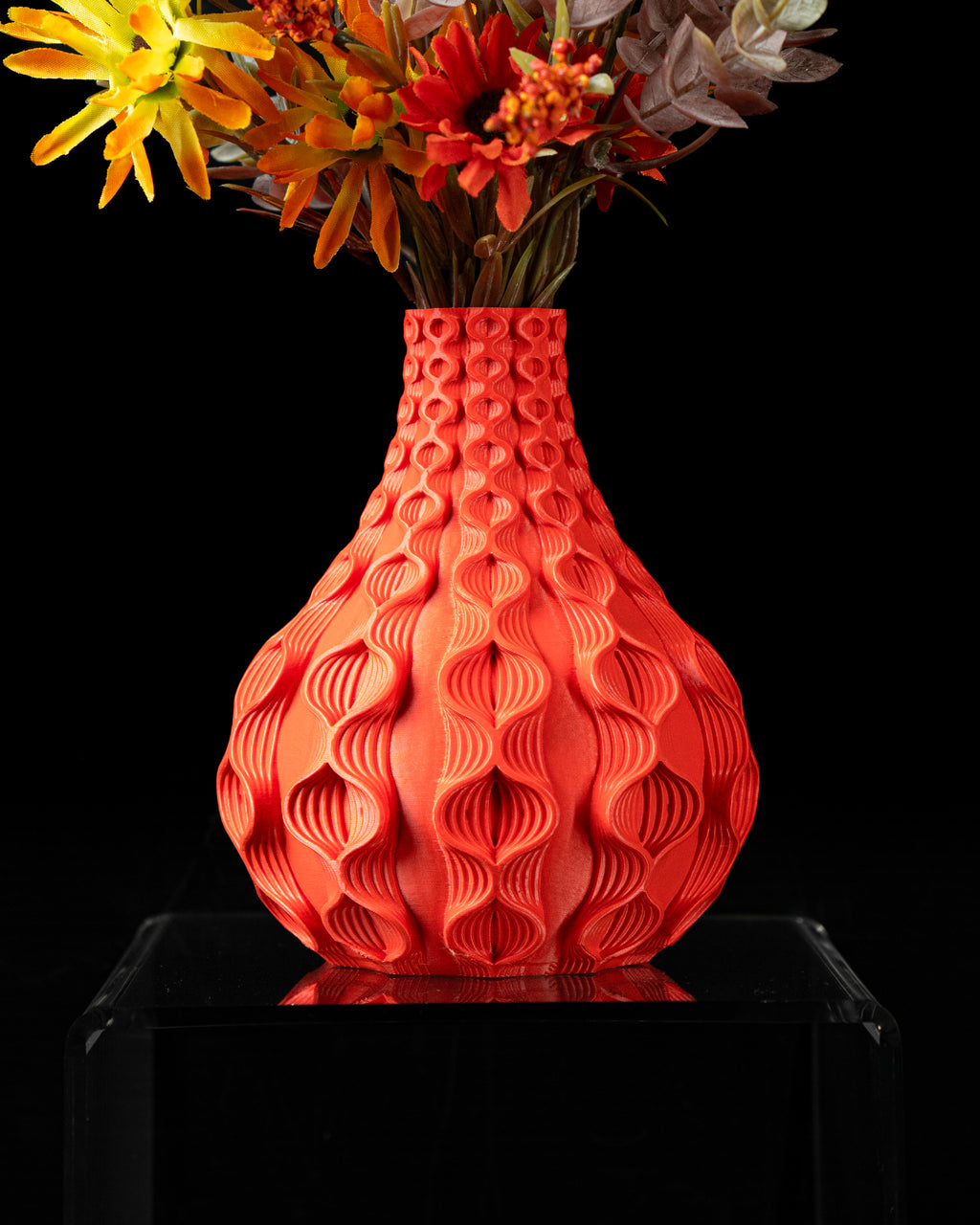 Floral Organic Accent Vase, Scandinavian Table Decor, Bloom