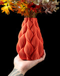 Ripple Textured Flower Holder, Modern Shelf Accent, Ripple
