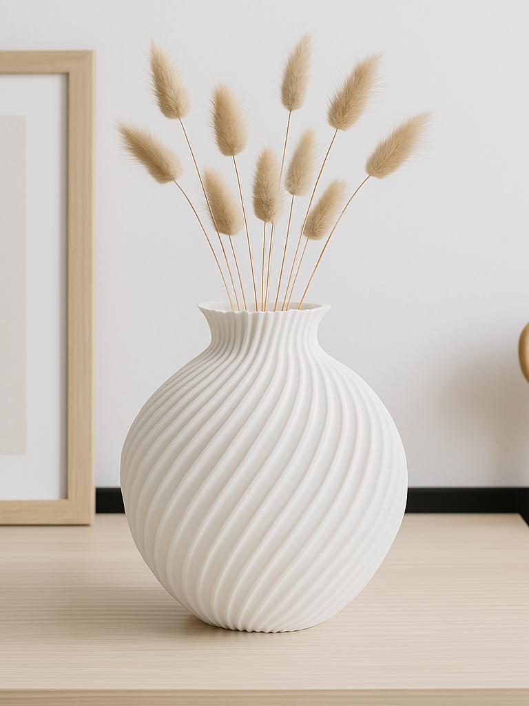 Geometric Angular Flower Holder, Minimalist Shelf Accent, Vector