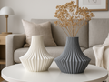 Regal Statement Decorative Vase, Boho Chic Living Room Art, Regis
