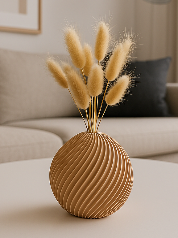 Modern Elegant Art Vase, Contemporary Room Accent, Nobre