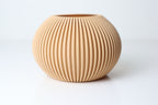Pleated Textured Art Vase, Japandi Room Accent, Plisse