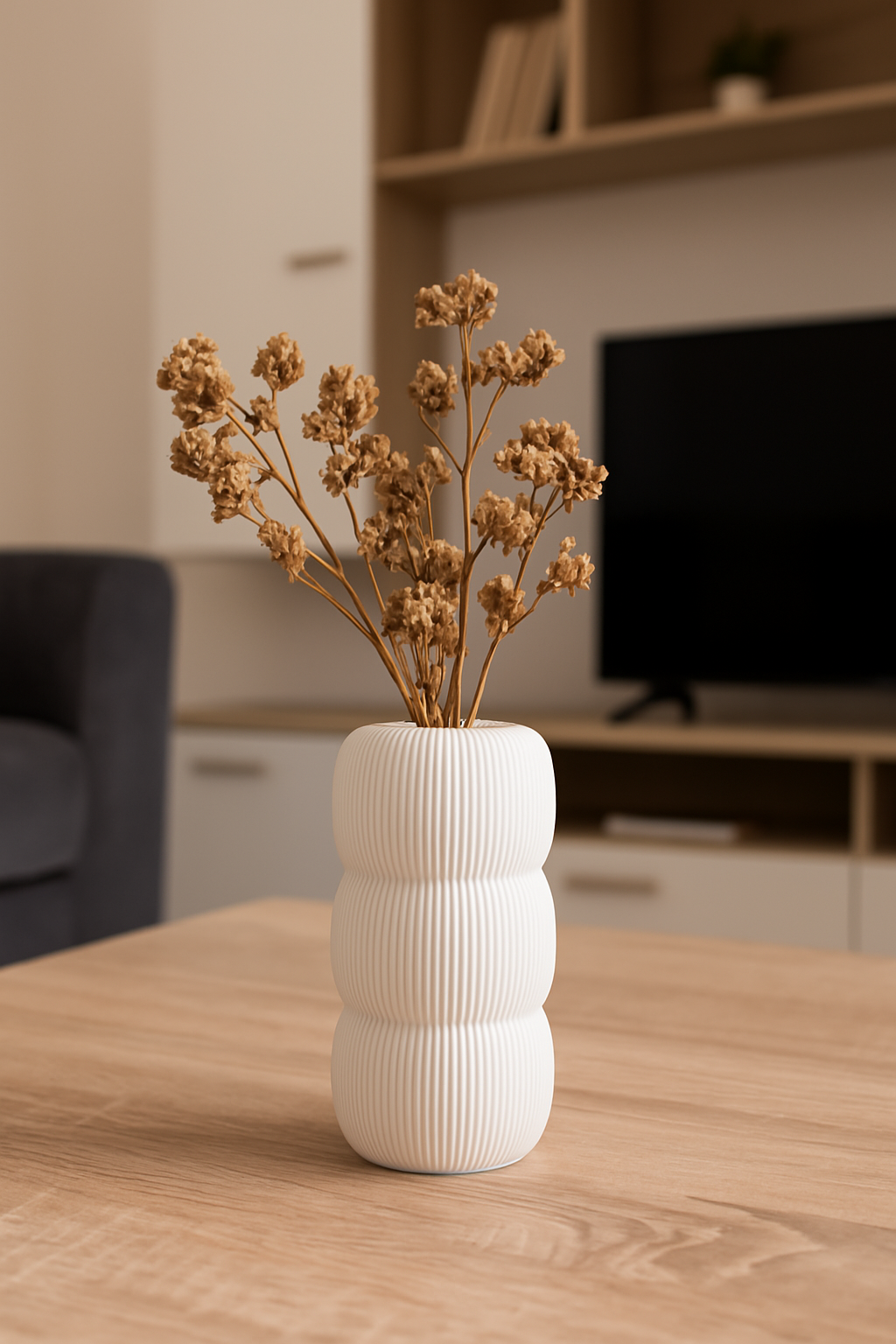 Spiral Dynamic Accent Vase, Contemporary Table Decor, Turbina