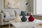 Modern Wave Flower Holder, Contemporary Shelf Accent, Ondula