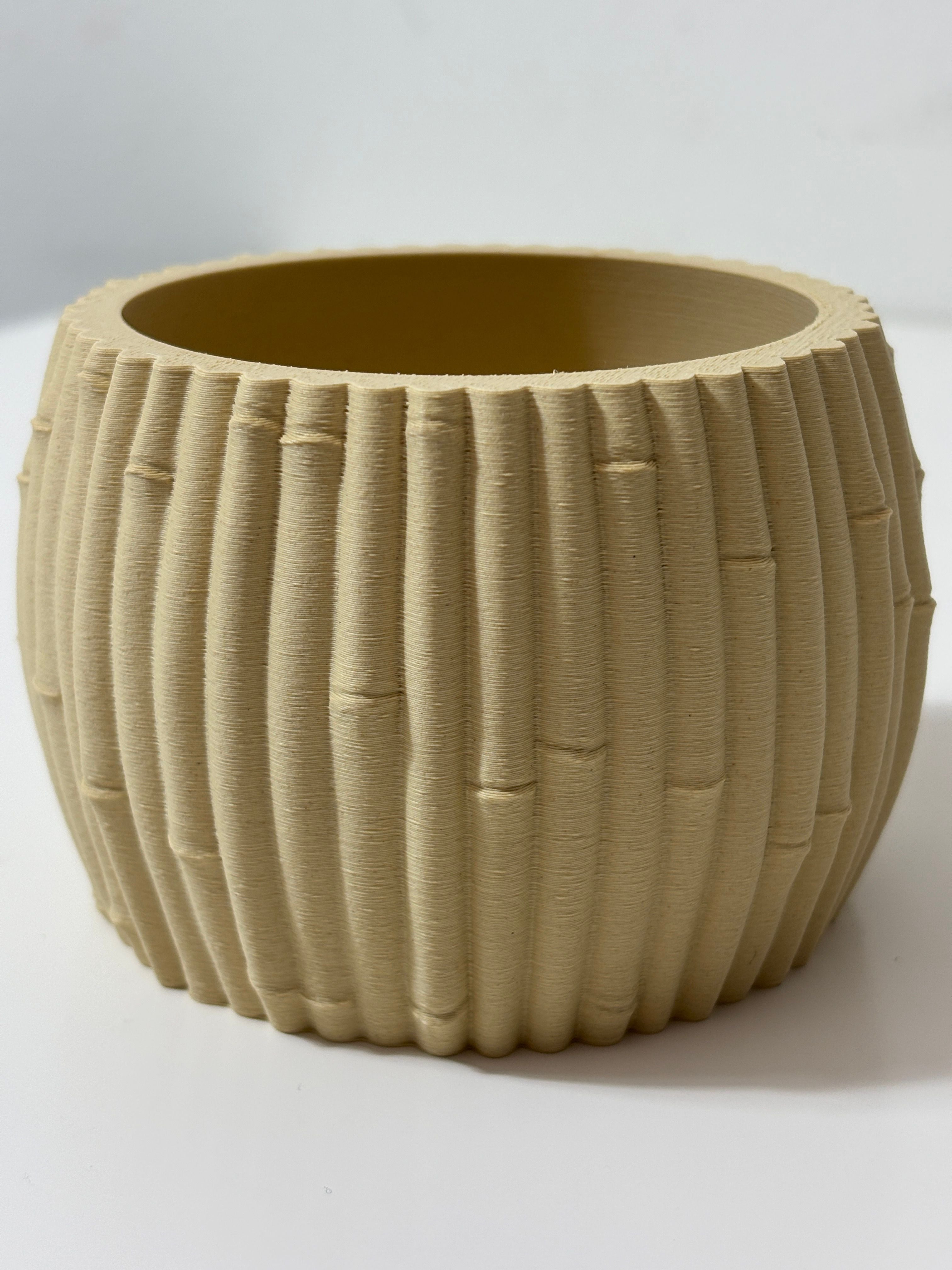 Bamboo Natural Decorative Vase, Contemporary Living Room Art, Bambu