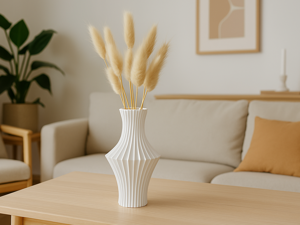 Structured Structured Flower Vase, Scandinavian Home Decor, Rocca