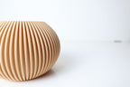 Pleated Textured Art Vase, Japandi Room Accent, Plisse