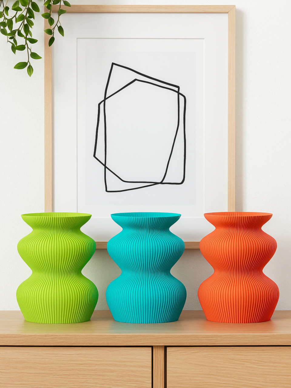 Organic Natural Flower Holder, Modern Shelf Accent, Broto