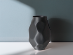 Draped Flowing Art Vase, Modern Room Accent, Drappo