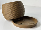 Woven Textured Accent Vase, Minimalist Table Decor, Trama
