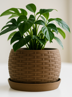 Woven Textured Accent Vase, Minimalist Table Decor, Trama
