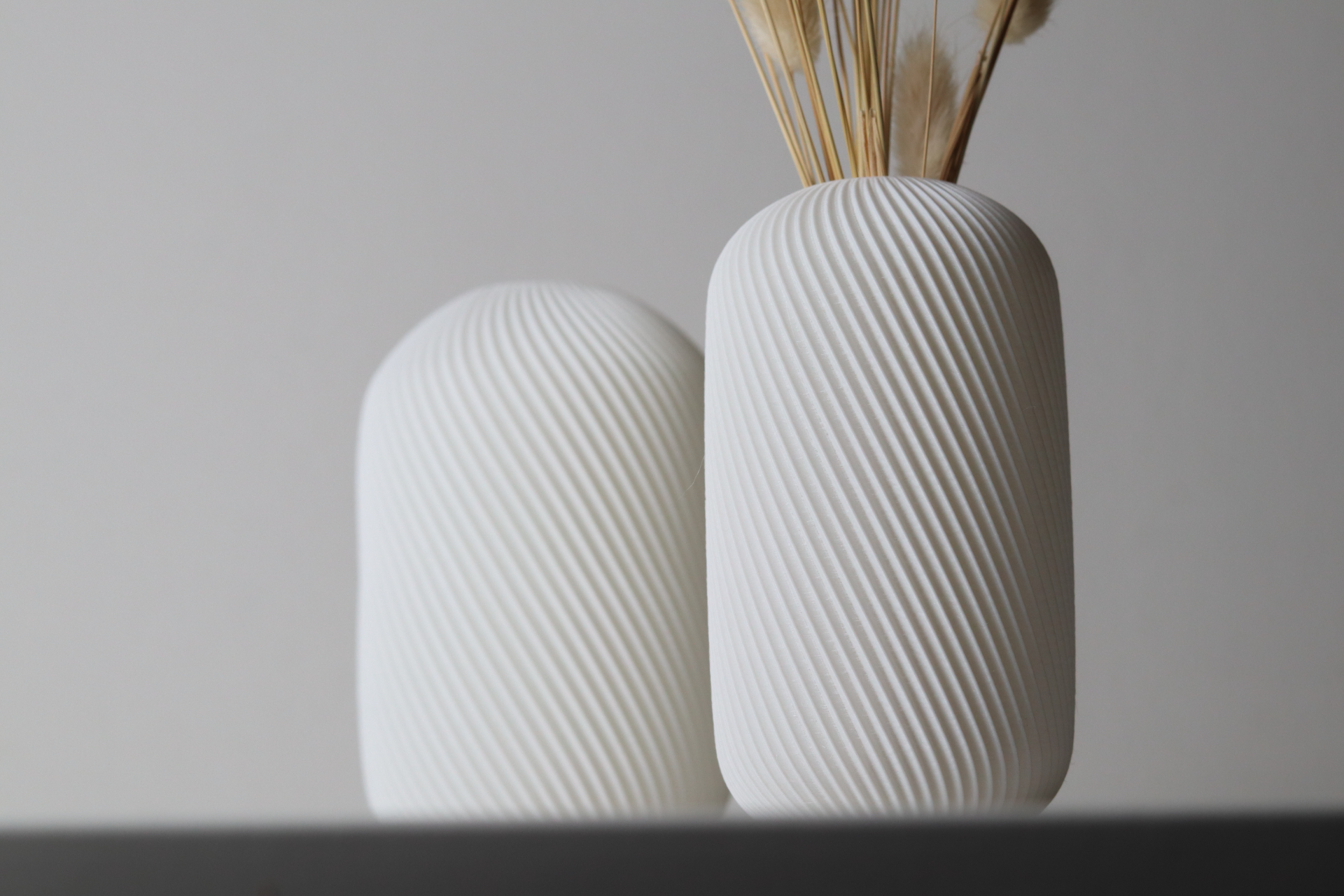 Modern Minimalist Flower Holder, Contemporary Shelf Accent, Pura