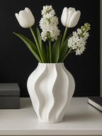 Wave Flowing Art Vase, Contemporary Room Accent, Onda