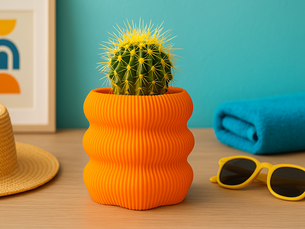 Calm Zen Flower Holder, Minimalist Shelf Accent, Calma
