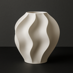 Wave Flowing Art Vase, Contemporary Room Accent, Onda