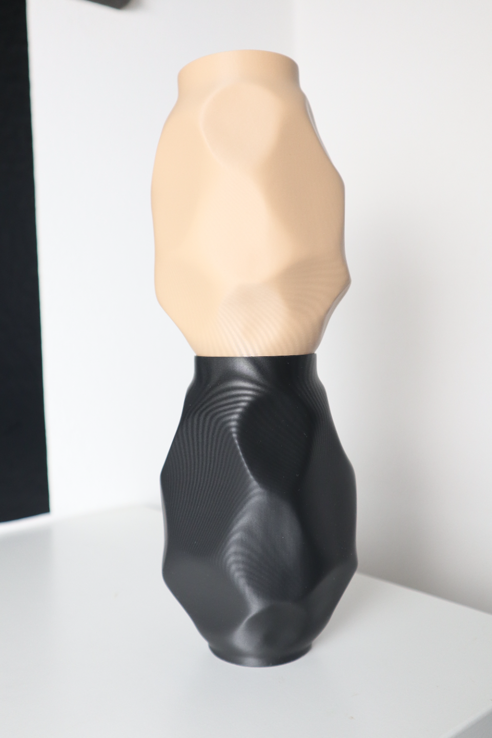Draped Flowing Art Vase, Modern Room Accent, Drappo