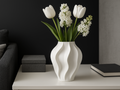 Wave Flowing Art Vase, Contemporary Room Accent, Onda