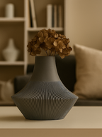 Linear Minimalist Decorative Vase, Boho Chic Living Room Art, Linea