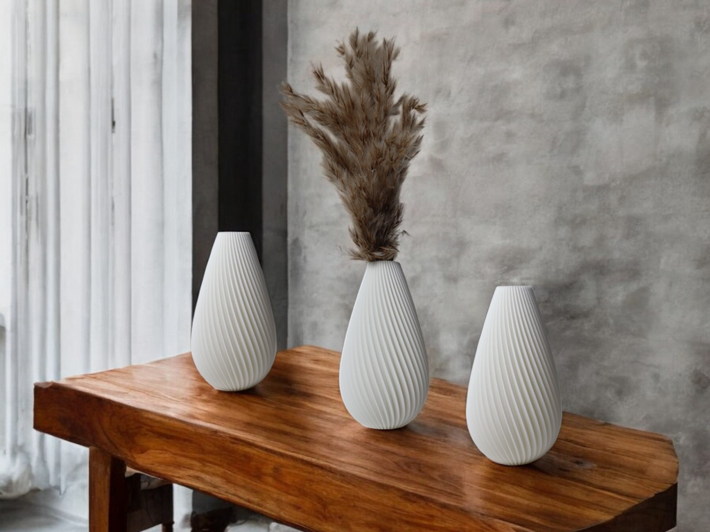 Neutral Minimalist Accent Vase, Contemporary Table Decor, Neutra