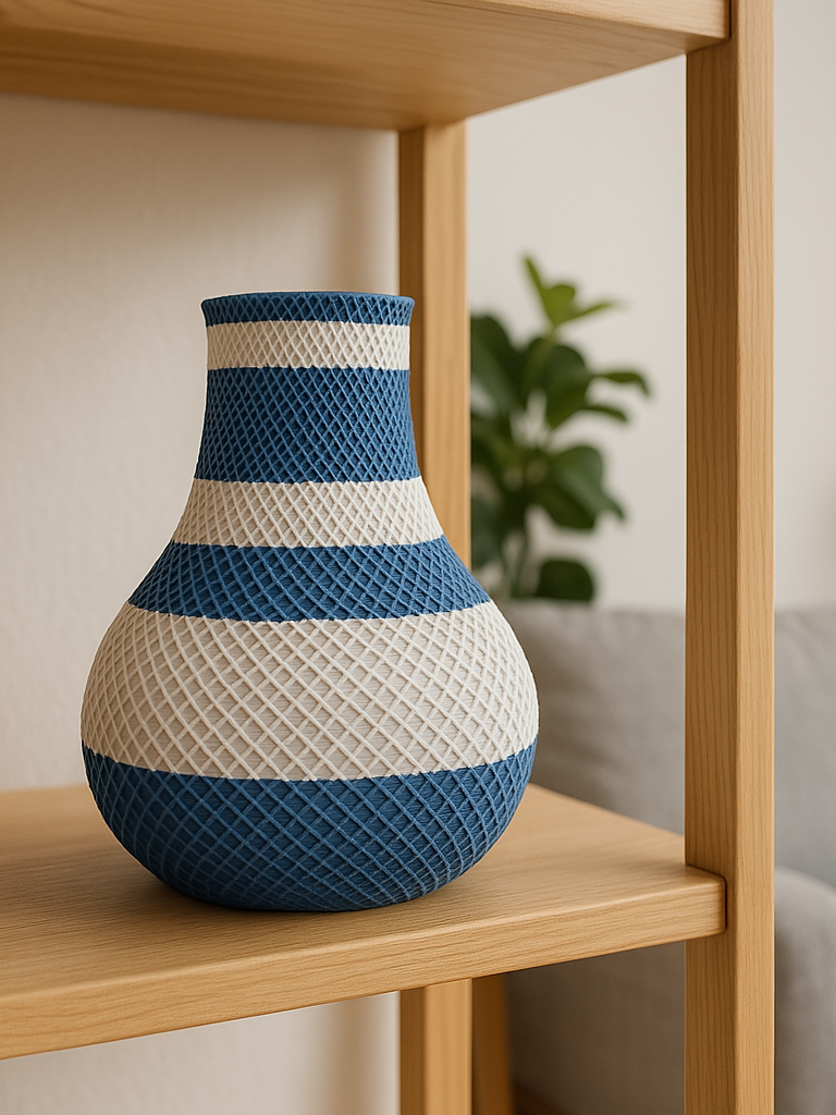Faceted Geometric Decorative Vase, Scandinavian Living Room Art, Facet