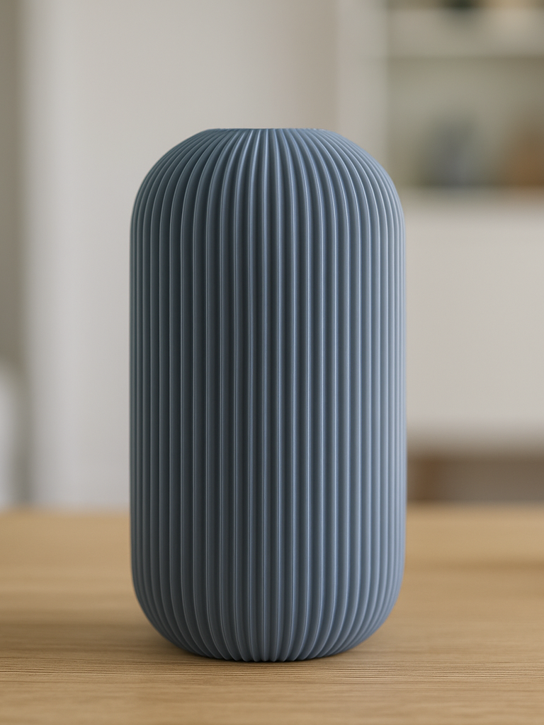 Curved Graceful Art Vase, Minimalist Room Accent, Curva