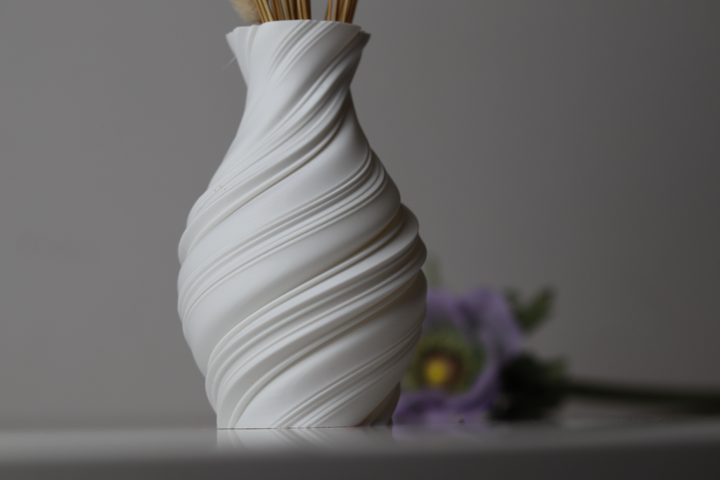 Botanical Organic Art Vase, Modern Room Accent, Flora
