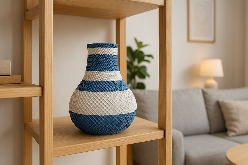 Faceted Geometric Decorative Vase, Scandinavian Living Room Art, Facet