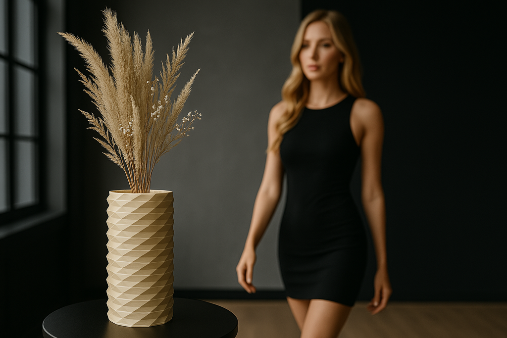 Coiled Textured Accent Vase, Minimalist Table Decor, Gomitolo