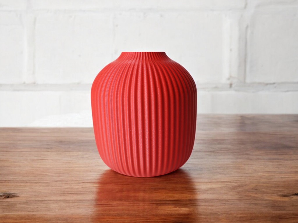 Wide Modern Art Vase, Contemporary Room Accent, Plano