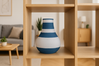 Faceted Geometric Decorative Vase, Scandinavian Living Room Art, Facet