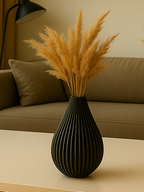 Modern Flowing Decorative Vase, Minimalist Living Room Art, Sinuo