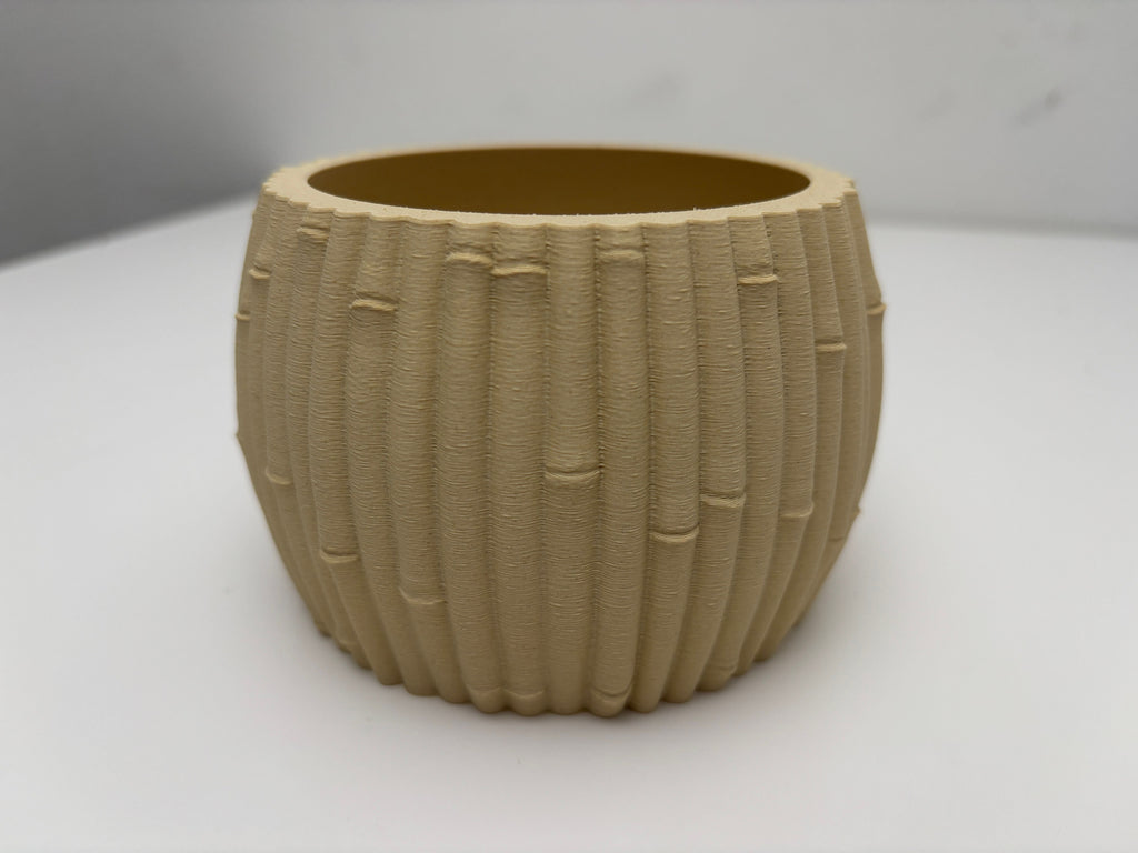 Bamboo Natural Decorative Vase, Contemporary Living Room Art, Bambu