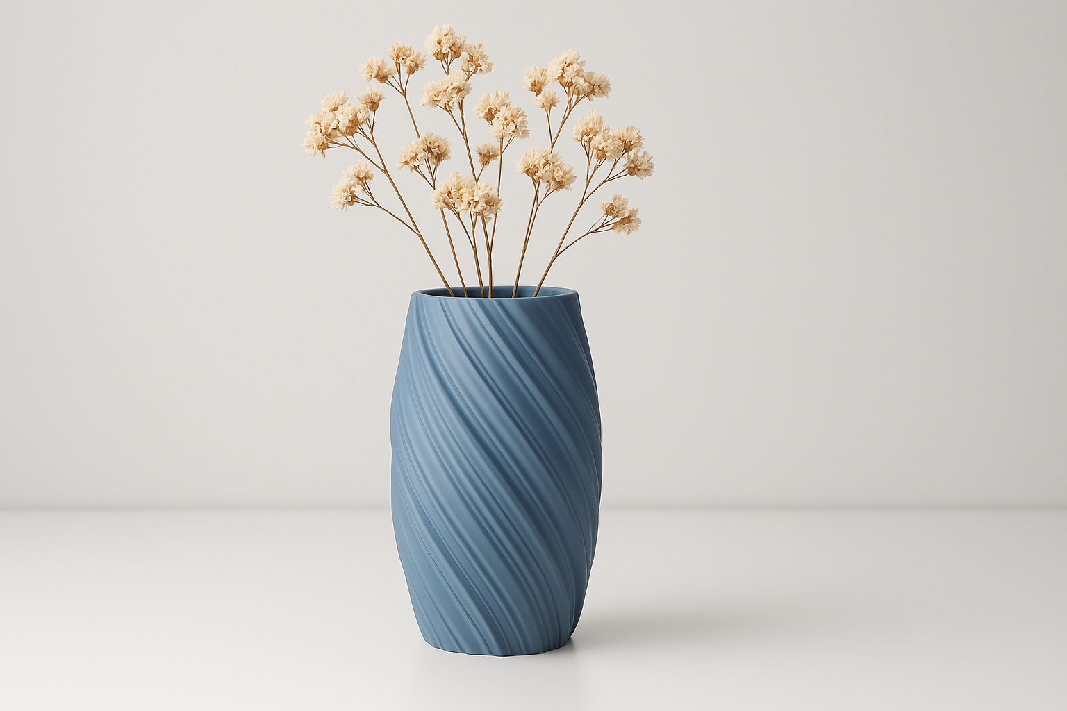 Smooth Elegant Flower Holder, Minimalist Shelf Accent, Suave