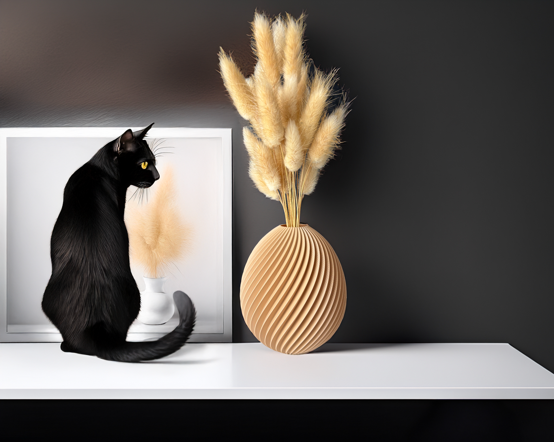 Modern Elegant Art Vase, Contemporary Room Accent, Nobre