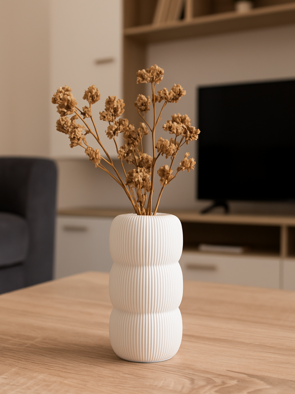 Spiral Dynamic Accent Vase, Contemporary Table Decor, Turbina