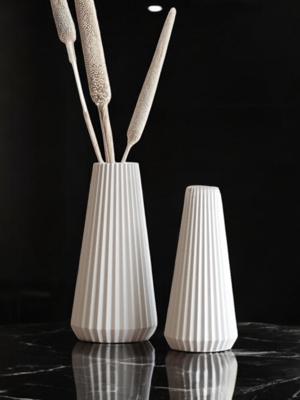 Conical Minimalist Flower Holder, Japandi Shelf Accent, Cono