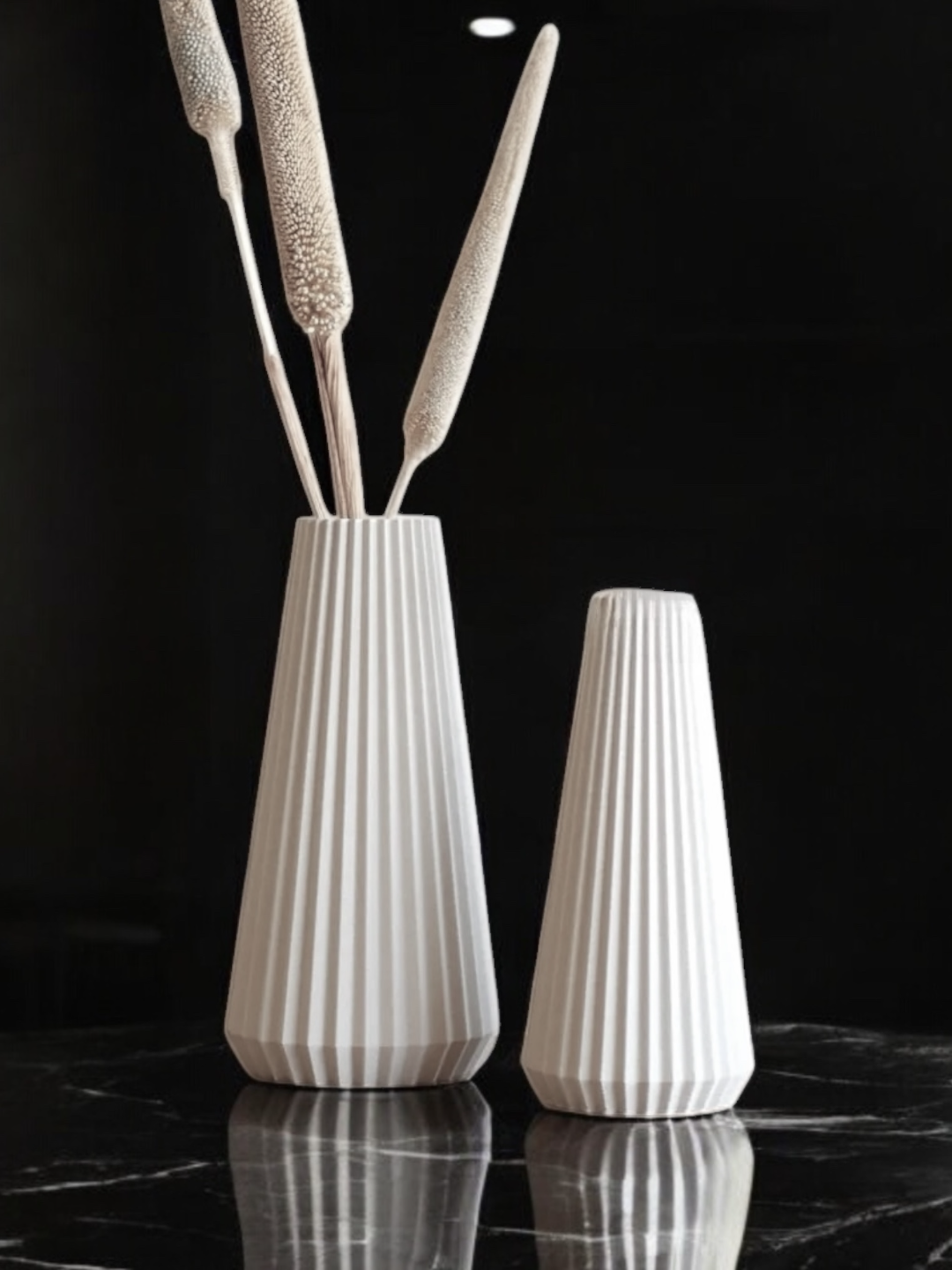 Conical Minimalist Flower Holder, Japandi Shelf Accent, Cono