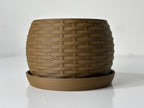 Woven Textured Accent Vase, Minimalist Table Decor, Trama