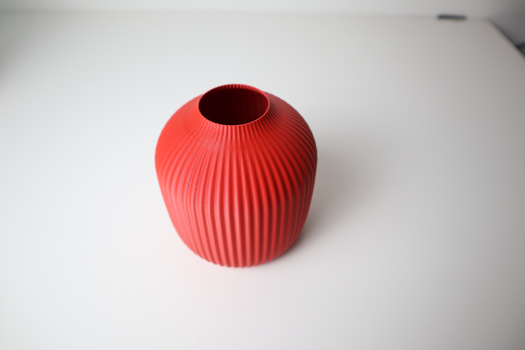 Wide Modern Art Vase, Contemporary Room Accent, Plano