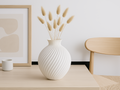 Geometric Angular Flower Holder, Minimalist Shelf Accent, Vector