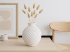 Geometric Angular Flower Holder, Minimalist Shelf Accent, Vector