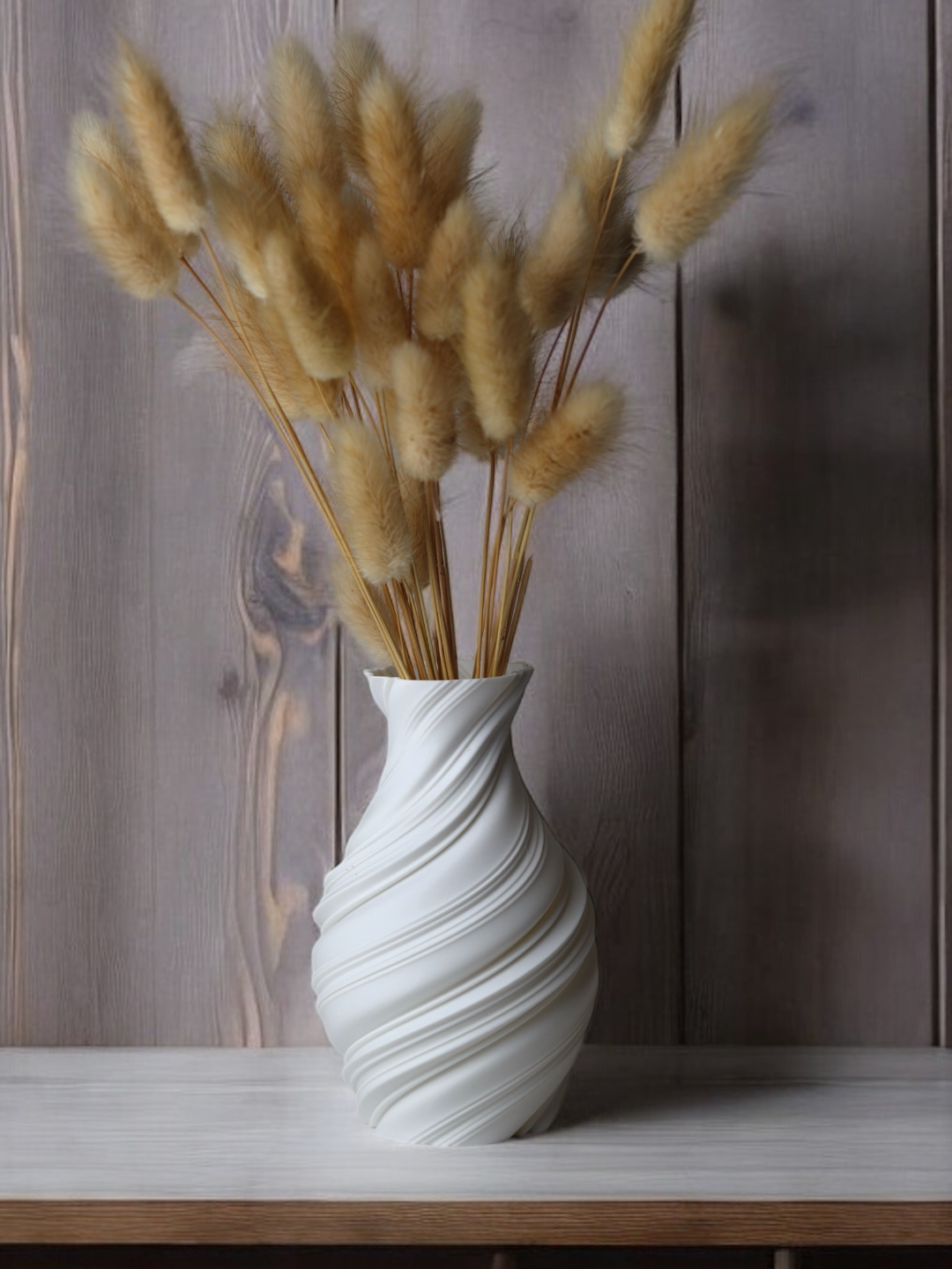 Botanical Organic Art Vase, Modern Room Accent, Flora