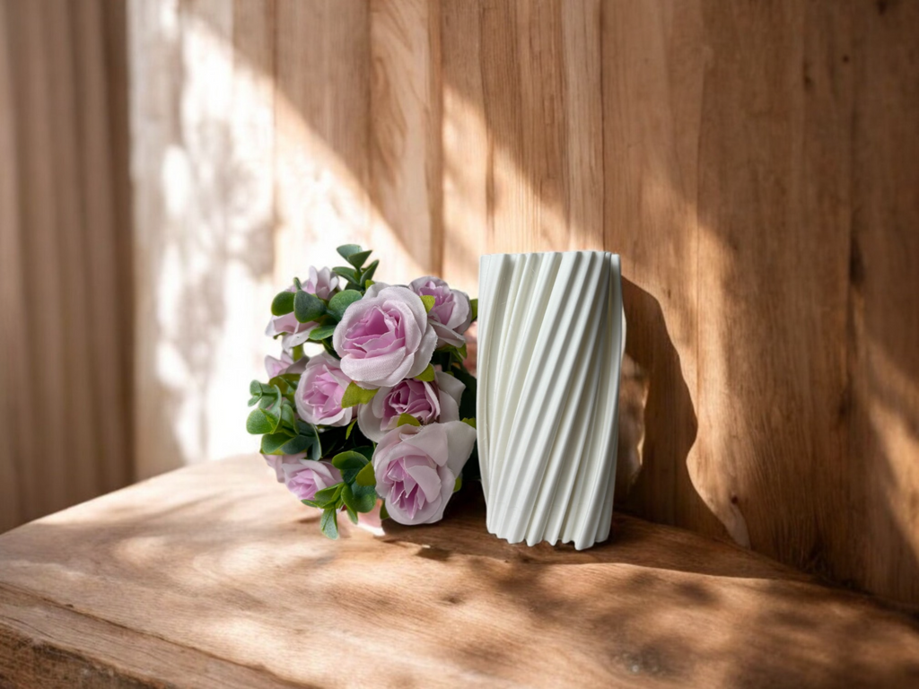 Vibrant Lively Art Vase, Scandinavian Room Accent, Viva