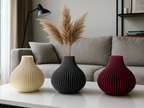 Modern Wave Flower Holder, Contemporary Shelf Accent, Ondula