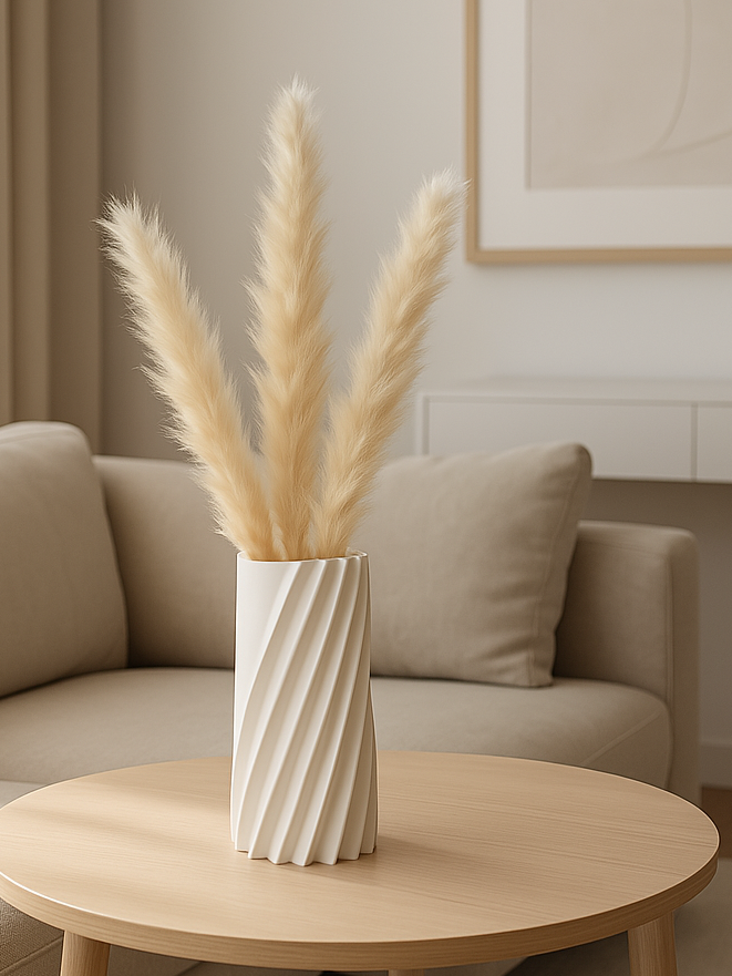 Vibrant Lively Art Vase, Scandinavian Room Accent, Viva