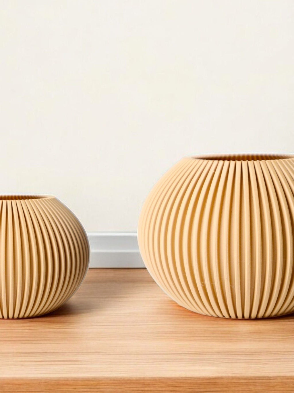 Pleated Textured Art Vase, Japandi Room Accent, Plisse