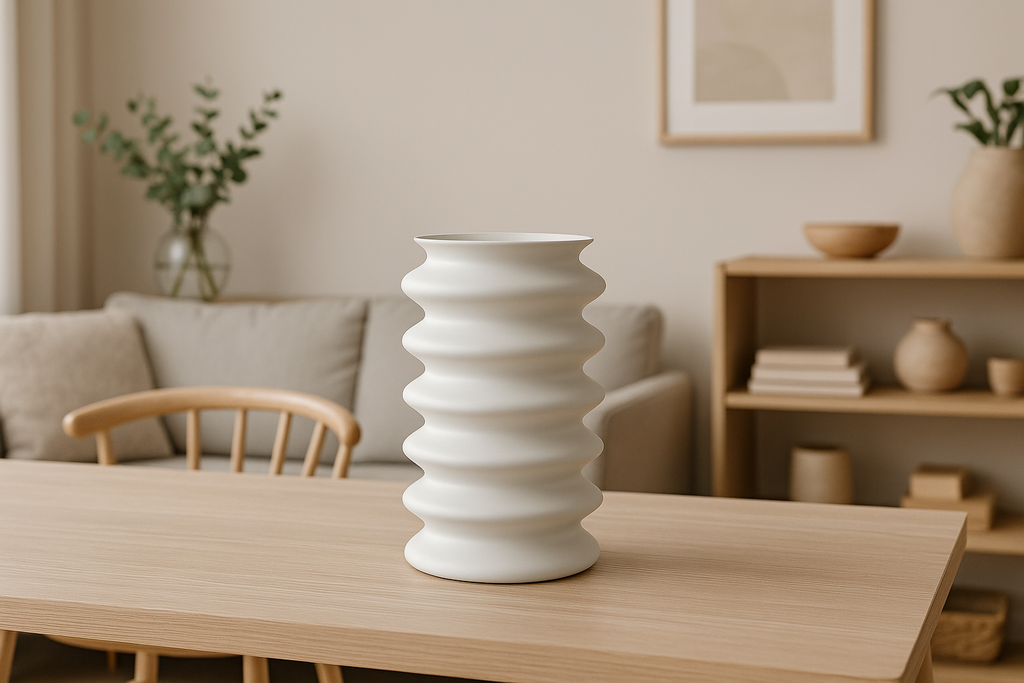 Modern Round Flower Vase, Boho Chic Home Decor, Circulo