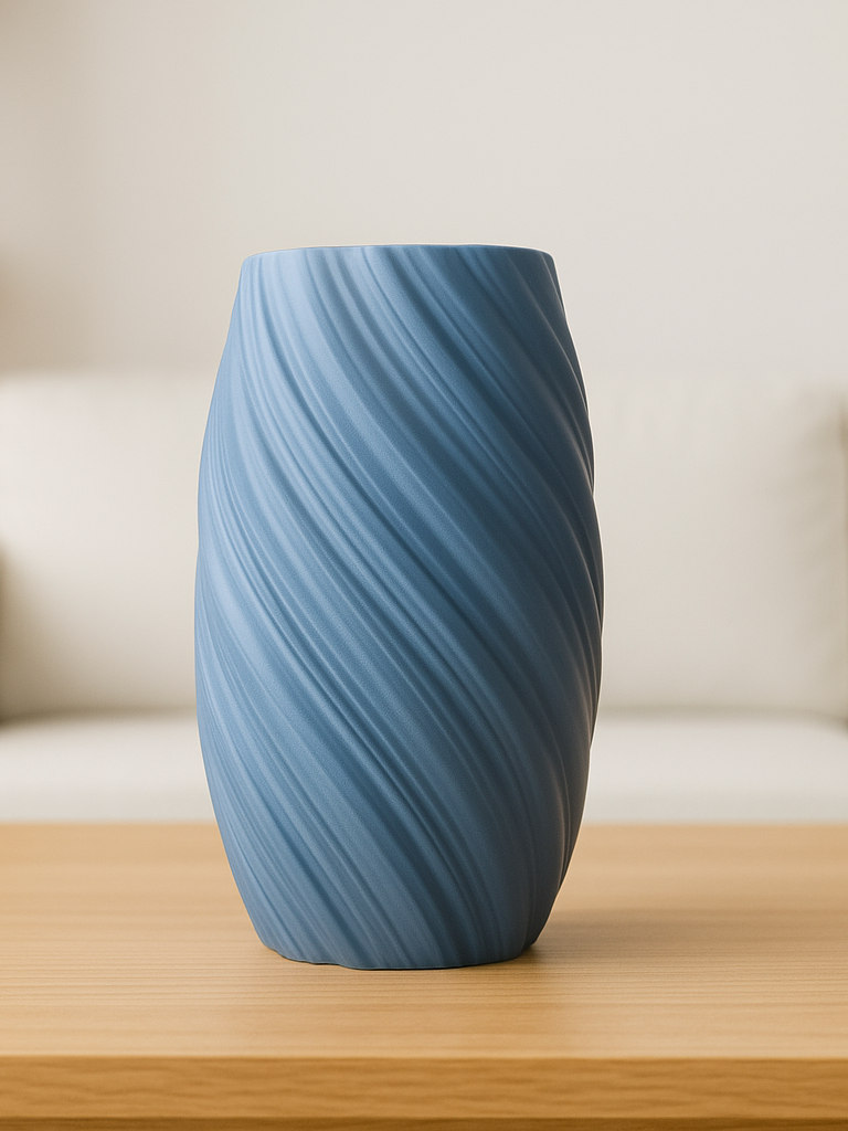 Smooth Elegant Flower Holder, Minimalist Shelf Accent, Suave