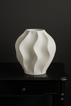 Wave Flowing Art Vase, Contemporary Room Accent, Onda